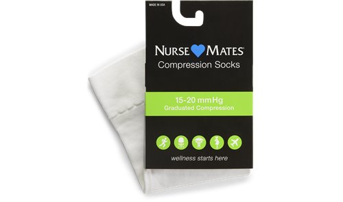 White Nurse Mates Medical Compression Microfiber 